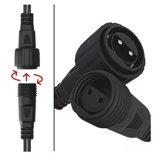 Przedłużacz 10m, czarny IP44 -Oświetlenie łączone Standard - Oświetlenie świąteczne - miniaturka - grafika 2