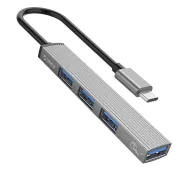 Huby USB - Orico AH-13-GY-EP-HW USB-C USB-A 5Gbps 3xUSB-A 2.0 Aluminiowy - miniaturka - grafika 1