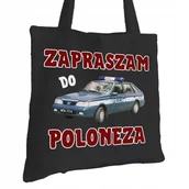 Torby i wózki na zakupy - Torba Bawełniana dla Policjanta Czarna Na Prezent ekologiczna Trwały Nadruk - miniaturka - grafika 1