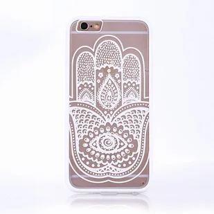 Etui na telefon komórkowy Mandala do Samsung Galaxy S6 Edge Design Etui ochronne Motyw Ręka Fatima Pokrowiec Bumper Biały - Etui i futerały do telefonów - miniaturka - grafika 1