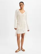 Sukienki - Noisy May Damska sukienka z dzianiny - NMLuna Kobiety biały jednolity, S - miniaturka - grafika 1