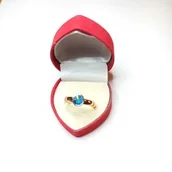 Biżuteria religijna - Pozłacany pierścionek. Multikolor. Kryształ Swarowski. - miniaturka - grafika 1