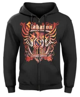 Bluzy męskie - bluza rozpinana SABATON - COAT OF ARMS czarna , z kapturem-L - miniaturka - grafika 1