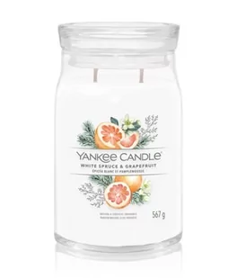 Yankee Candle White Spruce & Grapefruit Signature Jar Świeca zapachowa 567 g - Świece - miniaturka - grafika 1