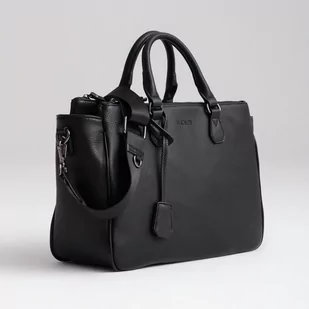Torba dla mamy MILA black  z okuciami w kolorze gun metal - Torby i organizery dla mam - miniaturka - grafika 1
