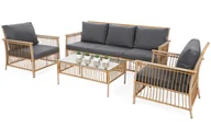 Meble ogrodowe - Meble ogrodowe technorattanowe Sycylia Beige / Grey - miniaturka - grafika 1