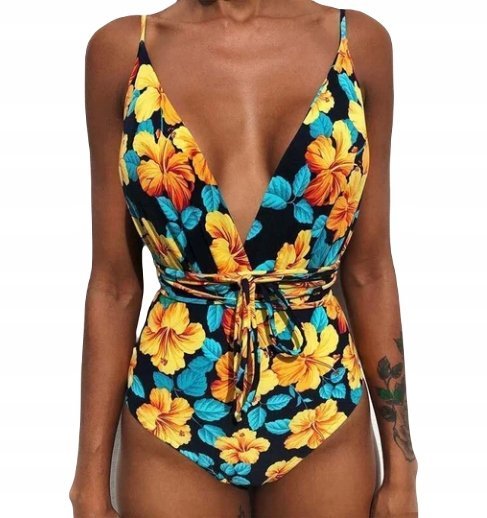 Sexy Strój Kąpielowy Jednoczęściowy Wiązany M