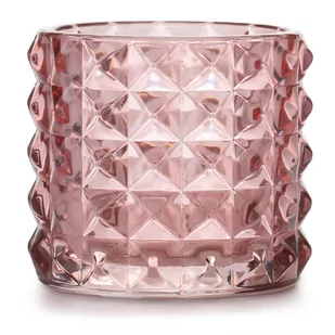 Świecznik MALAGA kolor pudrowy róż styl glamour ameliahome - CANDLEHOLDER/AH/MALAGA/POWDERPINK/9,5X8,8 - Świeczniki - miniaturka - grafika 1