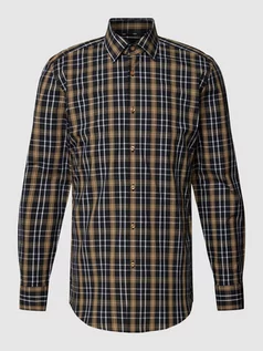 Koszule męskie - Koszula biznesowa o kroju slim fit ze wzorem w kratę model ‘Hank’ - grafika 1