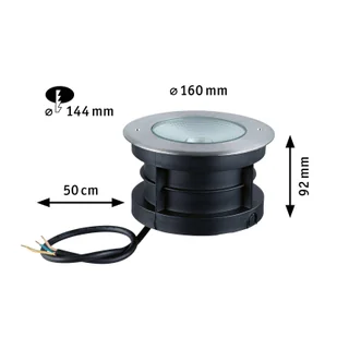 Paulmann Vanea oprawa wpuszczana podłogowa LED IP67, Ø 16cm - Lampy stojące - miniaturka - grafika 1