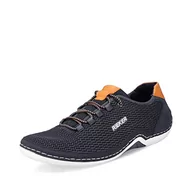 Klapki i japonki męskie - Rieker Męskie klapki 07555, wsuwane męskie, luźna wkładka, niebieski 14, 46 EU - miniaturka - grafika 1