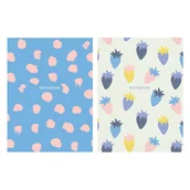 Zeszyty szkolne - Brulion A6 kratka "Strawberry smoothie" - miniaturka - grafika 1