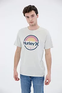 Hurley Męski t-shirt M Arches S/S beżowy Jasna ko$434$435 S CU1167-072 - Koszulki męskie - miniaturka - grafika 1