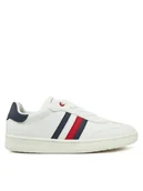 Buty dla chłopców - Tommy Hilfiger Sneakersy Stripe Low Cut Lace-Up Sneaker T3X9-33850-1355 S Biały - miniaturka - grafika 1