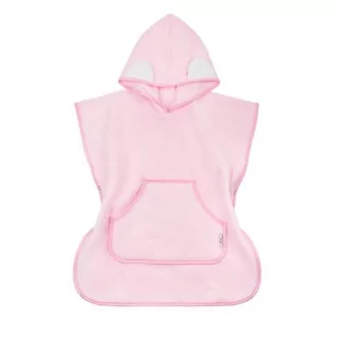 Okrycie z kapturem BOCIOLAND różowe - Okrycia kąpielowe dla dzieci - miniaturka - grafika 1