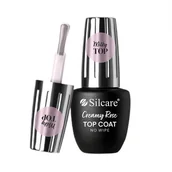 Lakiery do paznokci - Silcare Top Coat Creamy Rose No Wipe top do lakierów hybrydowych 9ml - miniaturka - grafika 1