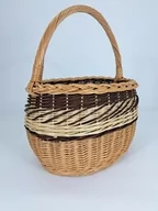 Kosze wiklinowe - Kosz wiklinowy na zakupy na grzyby ozdobny 37x25x44 cm - miniaturka - grafika 1