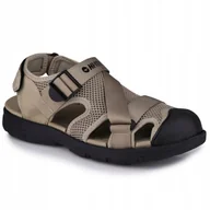 Sandały męskie - Sandały męskie Hi-tec Weston Beige - miniaturka - grafika 1