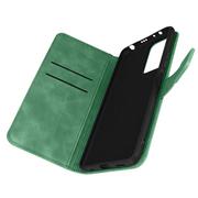 Etui i futerały do telefonów - Etui Folio Do Xiaomi Redmi Note 10 Pro Suede Forcell Zielone - miniaturka - grafika 1