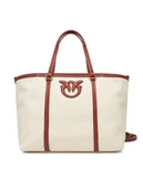 Torebki damskie - PINKO Torebka Miranda Shopper Classic PE 25 PLTT 104714 A2G2 Beżowy - miniaturka - grafika 1
