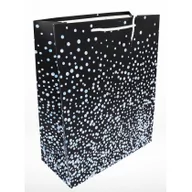 Opakowania i torebki na prezenty - Wydawnictwo Diecezjalne Sandomierz Torebka prezentowa duża 1389-3 czarna w kropki - miniaturka - grafika 1