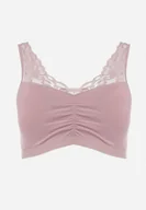 Biustonosze - Fioletowy Usztywniony Biustonosz z Koronkowymi Ramiączkami Majaris - miniaturka - grafika 1