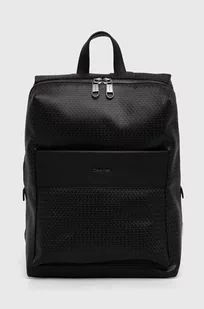 Calvin Klein plecak męski kolor czarny duży gładki - Plecaki - miniaturka - grafika 1