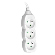 Listwy zasilające - Tracer Przedłużacz Power Cord1.5 m 3 biały TRALIS44613 - miniaturka - grafika 1