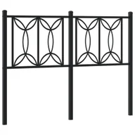 Inne meble do sypialni - vidaXL Metalowe wezgłowie, czarne, 120 cm - miniaturka - grafika 1