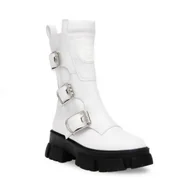 Kozaki damskie - stivali donna steve madden - transfixed - bianco - miniaturka - grafika 1