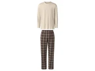 Piżamy męskie - esmara Men Piżama męska z bawełną (Beżowy/brązowy, M (48/50)) - miniaturka - grafika 1