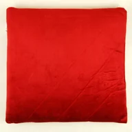 Poduszki dekoracyjne - PODUSZKA DEKORACYJNA 40x40cm czerwona ŚWIĘTA z przeszyciami - miniaturka - grafika 1