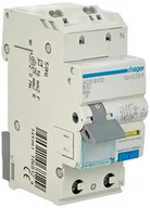 Bezpieczniki elektryczne - Hager polo RCBO Wyłącznik różnicowoprądowy z członem nadprądowym 1P+N 6kA B 10A/30mA Typ A QuickConnect ADS910D ADS910D - miniaturka - grafika 1