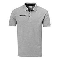 Koszulki męskie - Uhlsport Męska koszulka polo Essential Prime wielokolorowa szary melanż/czarny XXL 100214908 - miniaturka - grafika 1