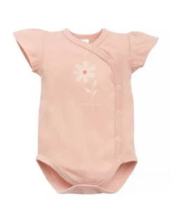 Body dla niemowląt - Pinokio Body niemowlęce bawełniane rozpinane krótki rękaw Summer Garden różowe, Rozmiar: 56 - grafika 1