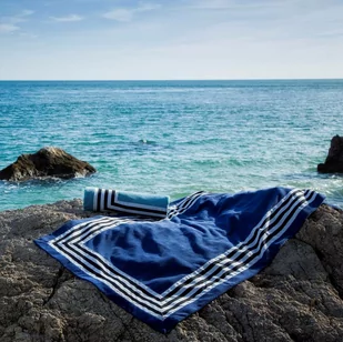 Abyss & Habidecor Ręcznik plażowy Cannes Cadette Blue - Ręczniki - miniaturka - grafika 1
