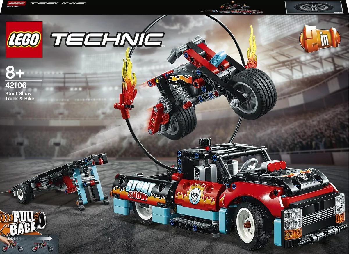 LEGO Technic Furgonetka i motocykl kaskaderska 42106