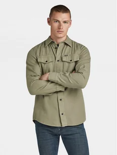 G-Star Raw Koszula Marine D24963-D454 Zielony Slim Fit - Koszule męskie - miniaturka - grafika 1