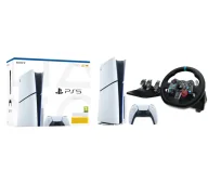 Konsole Playstation - Sony PlayStation 5 Slim E Chassis PS5 1TB z napędem + Kierownica Logitech G29 Racing Wheel - miniaturka - grafika 1