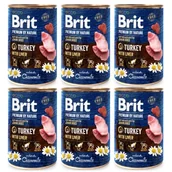 Mokra karma dla psów - Brit Premium by Nature Indyk z wątróbką 6 x 800 g - miniaturka - grafika 1