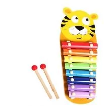 Artyk Cymbałki drewniane 8-tonowe tygrysek - - Instrumenty muzyczne dla dzieci - miniaturka - grafika 1