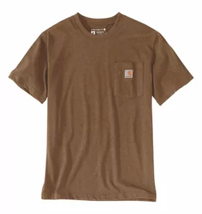 Koszulka Carhartt Heavyweight Pocket Oiled Walnut - Koszulki męskie - miniaturka - grafika 1