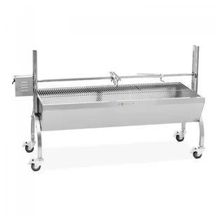 Royal Catering Grill węglowy z rożnem na prosiaka - z silnikiem - 40 kg - długość rożna: 137 cm - stal nierdzewna RCSG-150P - Piece, kotły  i płyty grzejne gastronomiczne - miniaturka - grafika 1