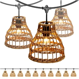 ZESTAW CRETE 2x Girlanda ogrodowa 5m + kabel 10m + 10x klosz R1 + żarówki - Lampy ogrodowe - miniaturka - grafika 1