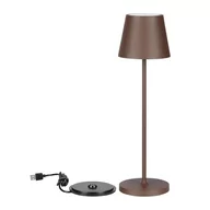 Lampy stojące - Lampka Biurkowa Nocna V-TAC 3W LED Ładowanie Ściemnianie IP54 Brązowa VT-7522 3000K 200lm - miniaturka - grafika 1