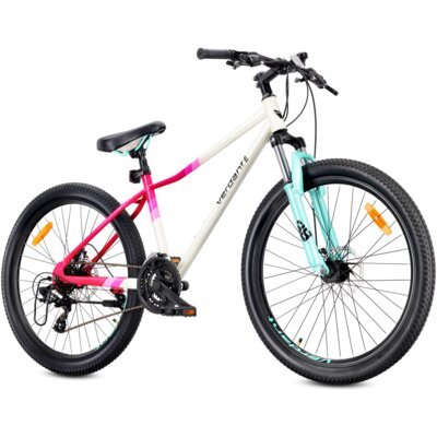 Rower młodzieżowy SUN BABY Verdant Calix ST 21-SH 26 cali dla dziewczynki Biało-różowo-miętowy
