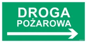 Systemy ekspozycyjne i znaki informacyjne - AC078 DROGA POŻAROWA W PRAWO, KS - FOLIA PODŁOGOWA FOTOLUMINESCENCYJNA; (200X100MM) - miniaturka - grafika 1