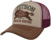 Czapki i chusty sportowe męskie - Czapka Trucker The Plains by Stetson, bordowy, One Size - miniaturka - grafika 1