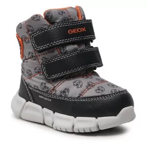 Buty dla dziewczynek - Śniegowce Geox - B Flexyper B.B Abx C B043PC 0MNBU C0036 M Grey/Orange - grafika 1