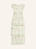 Sukienki - Mrs & Hugs Sukienka Z Lnu Z Wolantami weiss - miniaturka - grafika 1